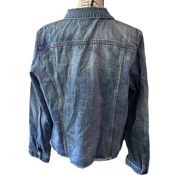 Buffalo David Bitton Blue Denim Jean Jacket Large - Picture 2 of 2